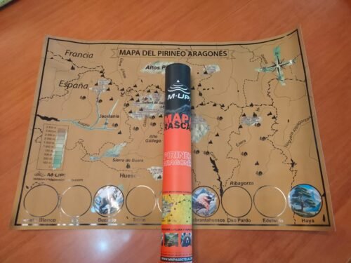 Mapa de rascar Pirineo Aragonés