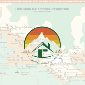 Mapa Refugios Libres Dignos (Pirineo Aragonés, I edición)